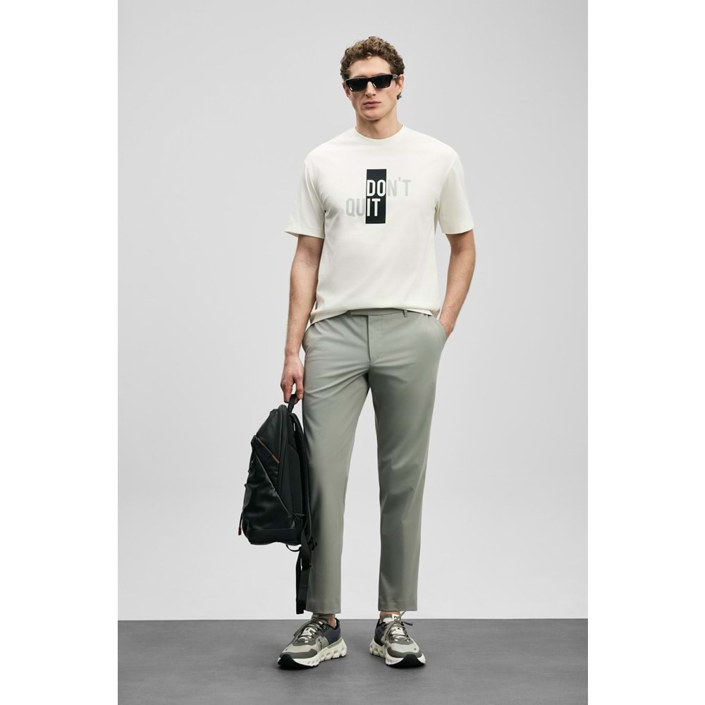 Lufian 111020285 Carl Modern Grafik T- Shirt Tişört Erkek Tişort