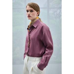 Lufian 121010016 Barrı Keten Gömlek Kadın Gömlek