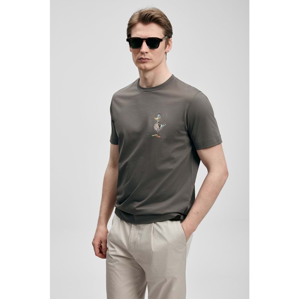 Lufian 111020313 Fınx Modern Grafik T- Shirt Erkek Tişort