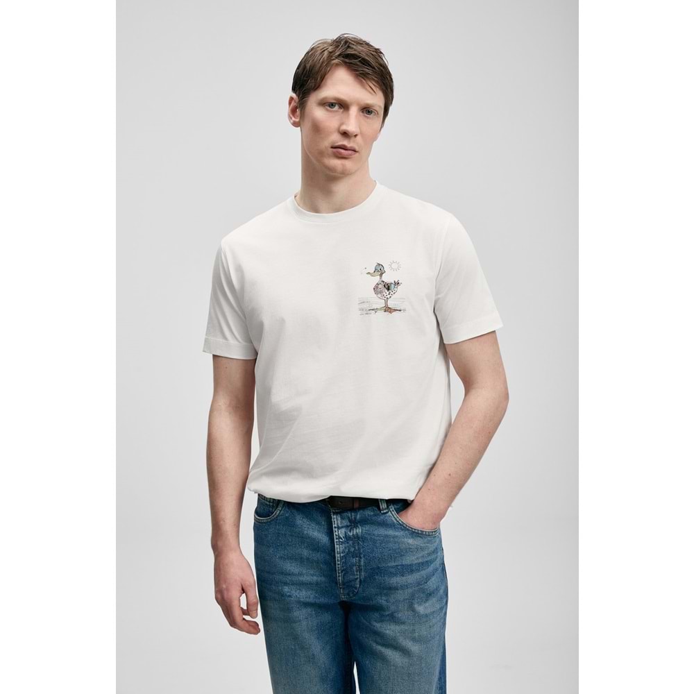Lufian 111020313 Fınx Modern Grafik T- Shirt Erkek Tişort