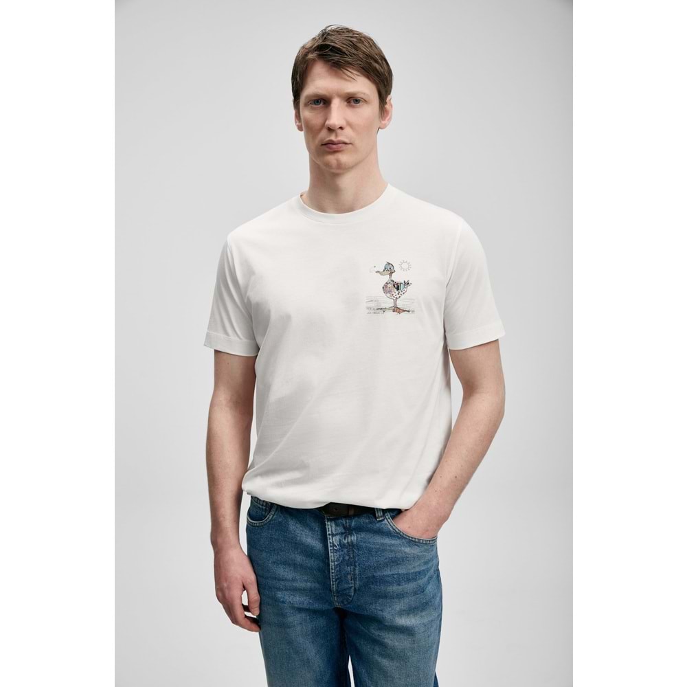 Lufian 111020313 Fınx Modern Grafik T- Shirt Erkek Tişort