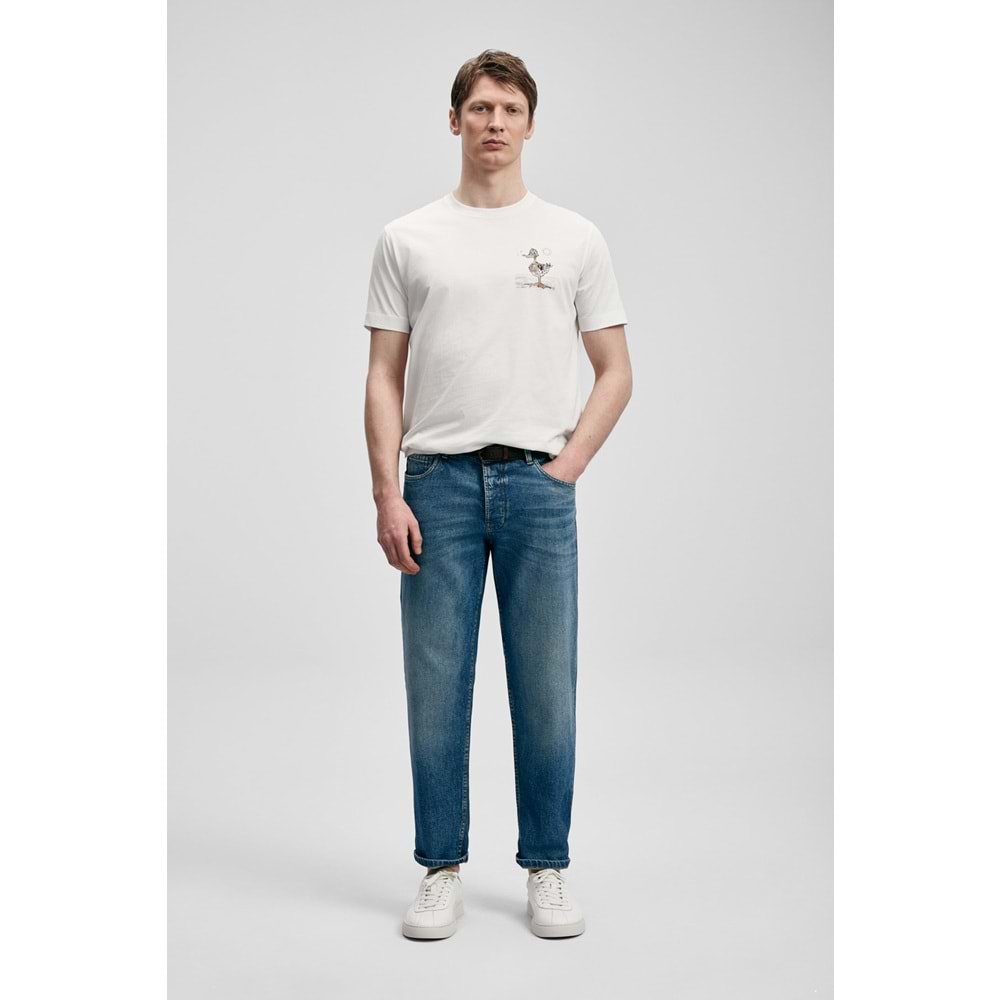 Lufian 111020313 Fınx Modern Grafik T- Shirt Erkek Tişort