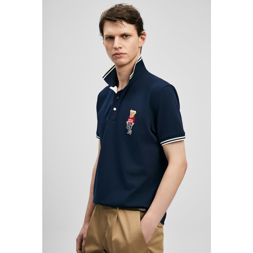 Lufian 111040245 Brady Smart Erkek Polo Yaka Tişört Erkek Tişort