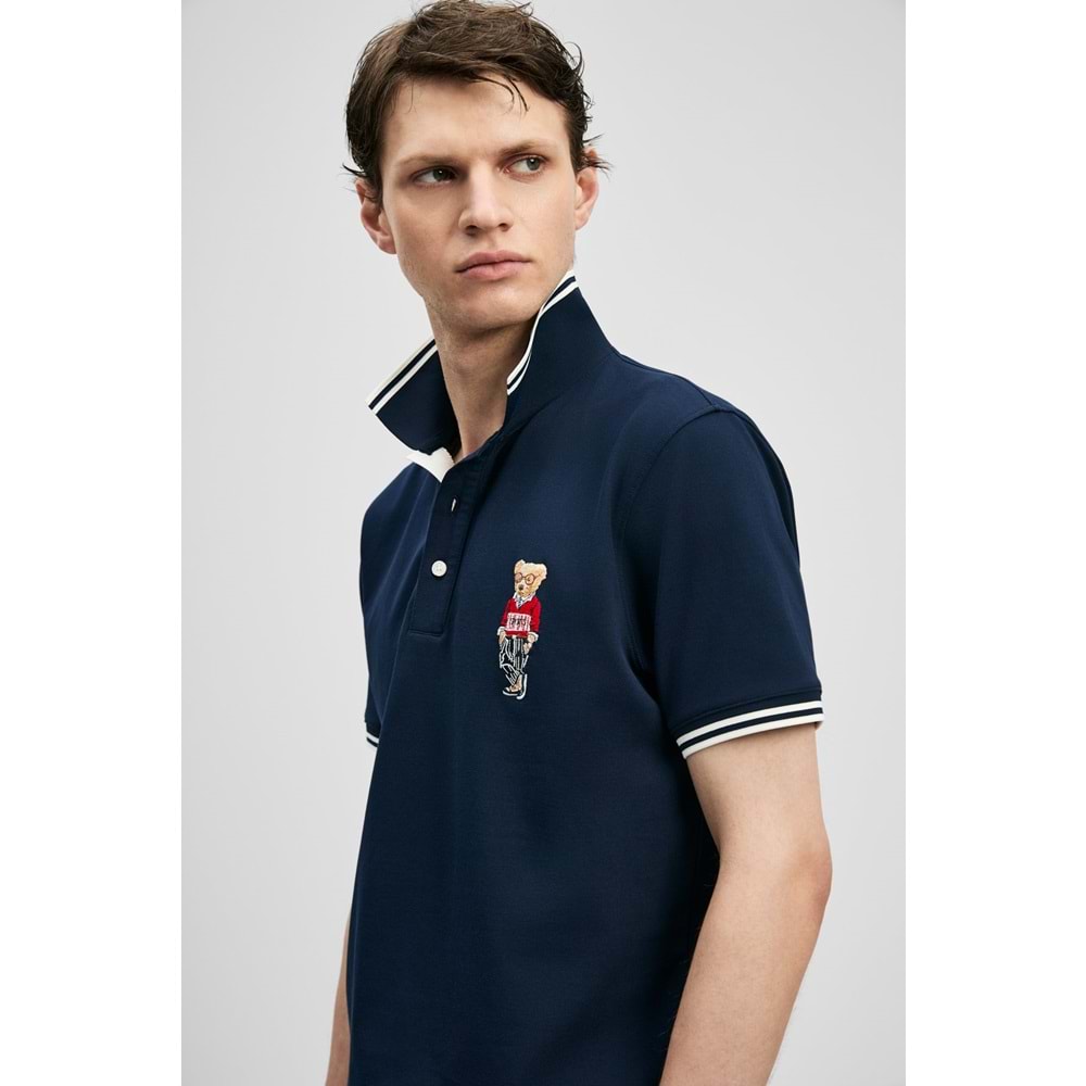 Lufian 111040245 Brady Smart Erkek Polo Yaka Tişört Erkek Tişort