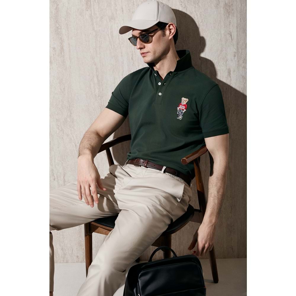 Lufian 111040245 Brady Smart Erkek Polo Yaka Tişört Erkek Tişort