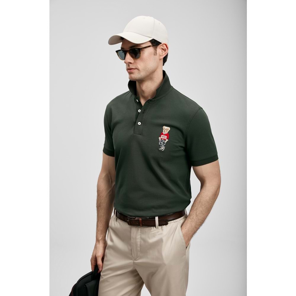 Lufian 111040245 Brady Smart Erkek Polo Yaka Tişört Erkek Tişort