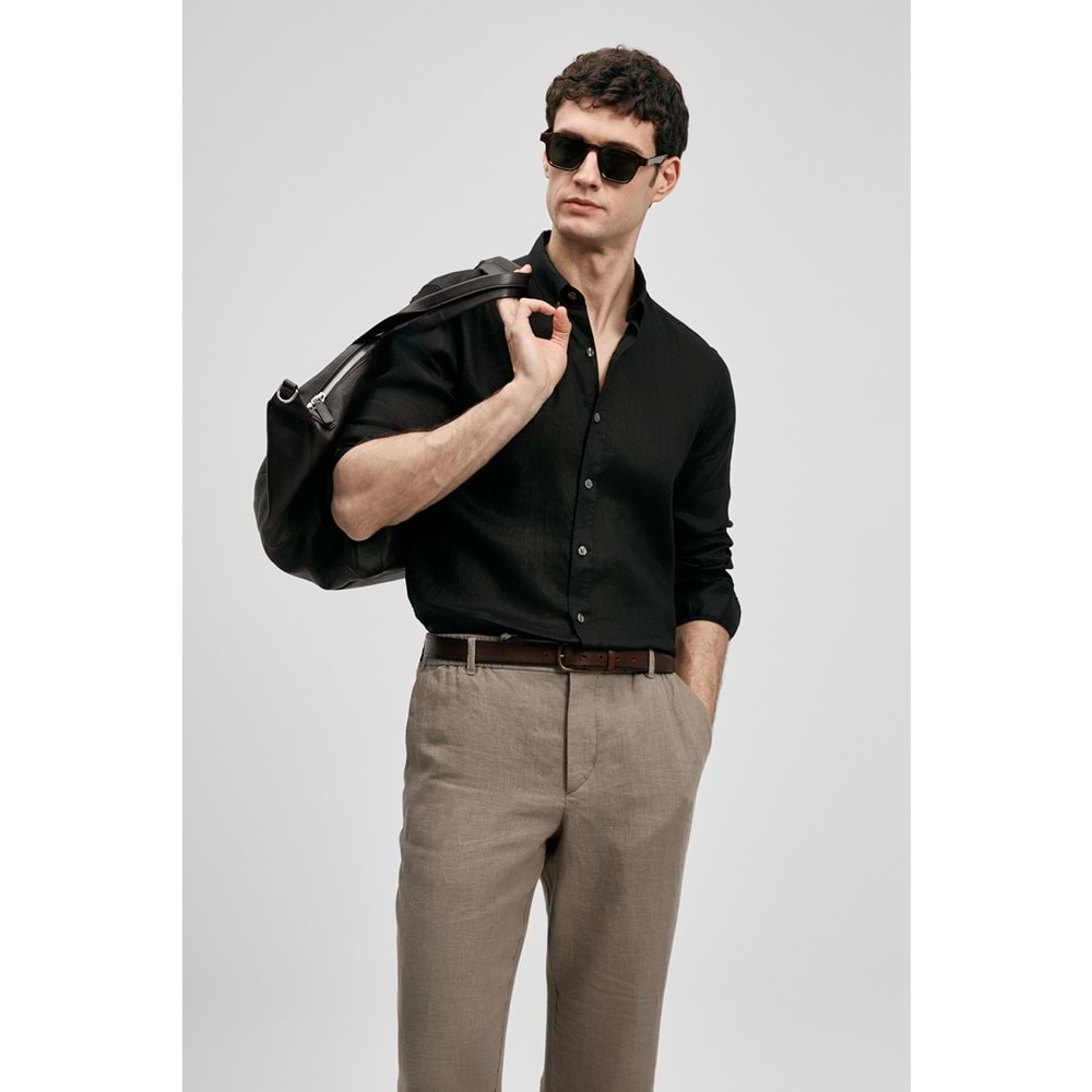 Lufian 111010654 Pitaya Erkek Keten Gömlek Comfort Fit Erkek Gömlek