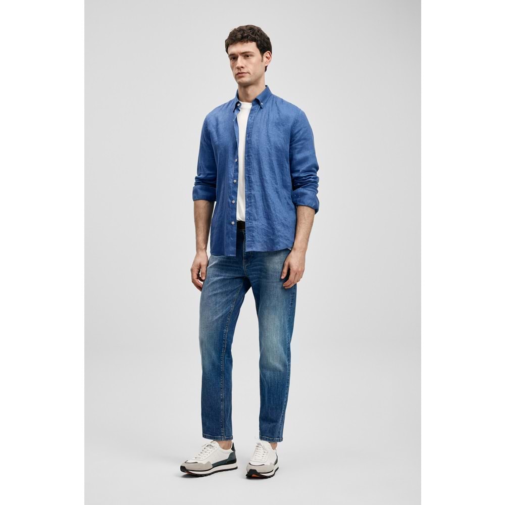 Lufian 111010654 Pitaya Erkek Keten Gömlek Comfort Fit Erkek Gömlek