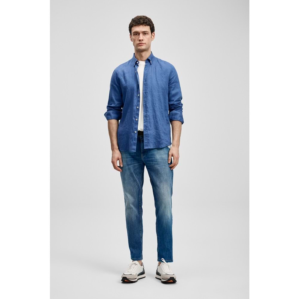 Lufian 111010654 Pitaya Erkek Keten Gömlek Comfort Fit Erkek Gömlek