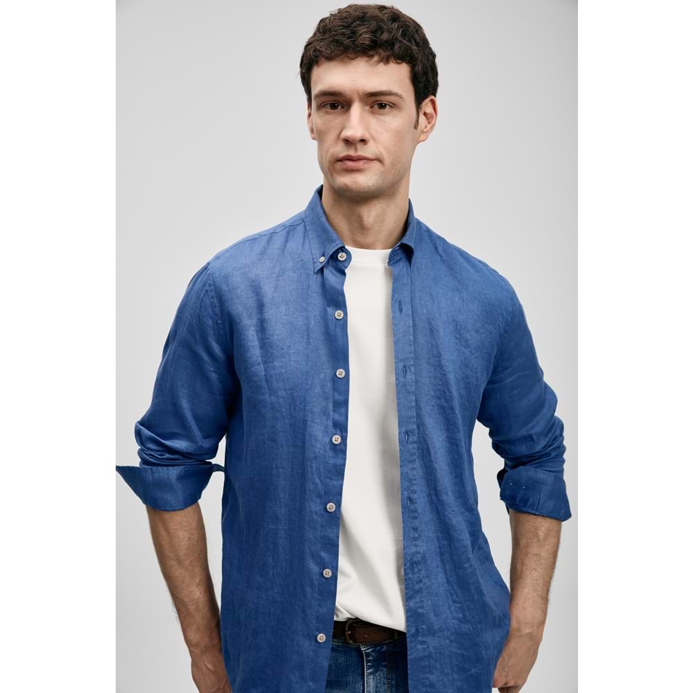 Lufian 111010654 Pitaya Erkek Keten Gömlek Comfort Fit Erkek Gömlek