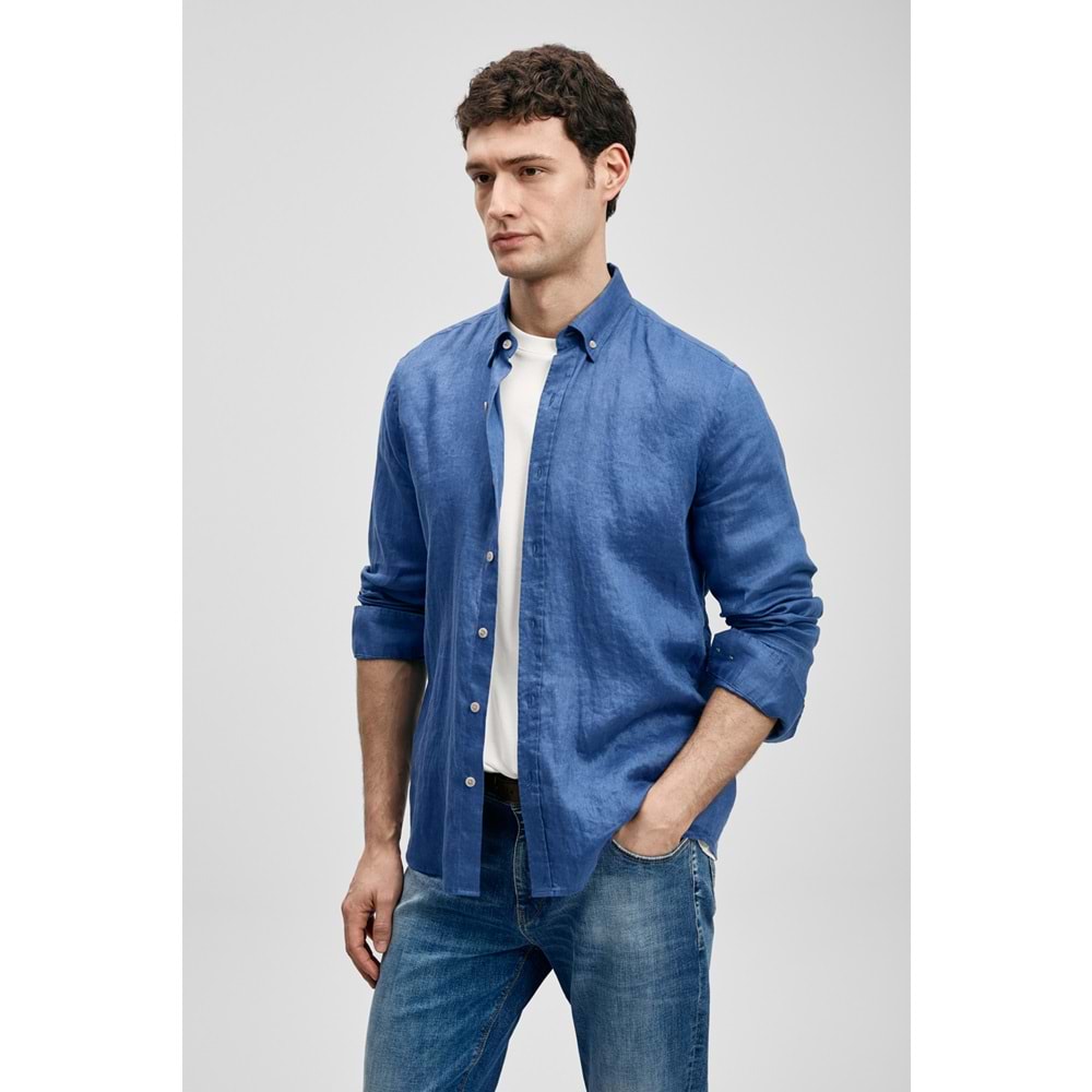 Lufian 111010654 Pitaya Erkek Keten Gömlek Comfort Fit Erkek Gömlek