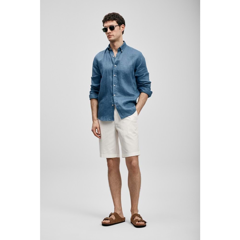 Lufian 111010654 Pitaya Erkek Keten Gömlek Comfort Fit Erkek Gömlek