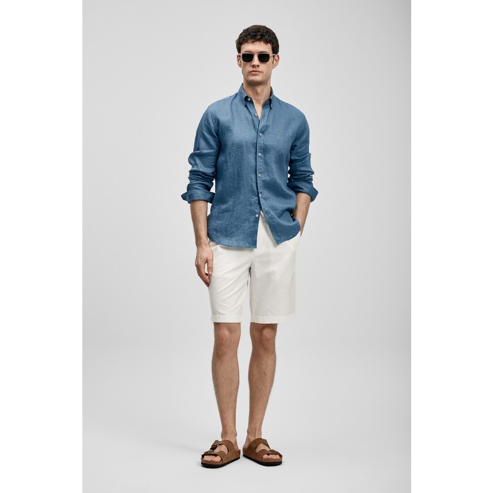 Lufian 111010654 Pitaya Erkek Keten Gömlek Comfort Fit Erkek Gömlek