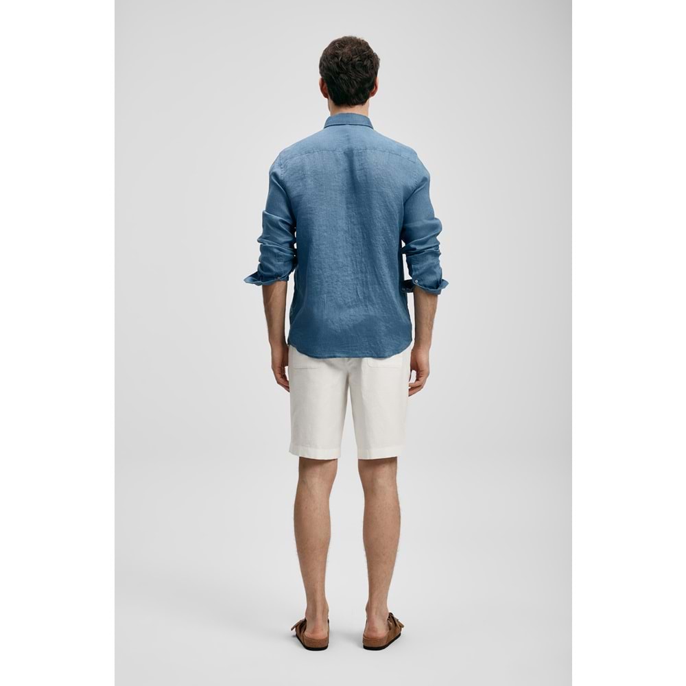 Lufian 111010654 Pitaya Erkek Keten Gömlek Comfort Fit Erkek Gömlek