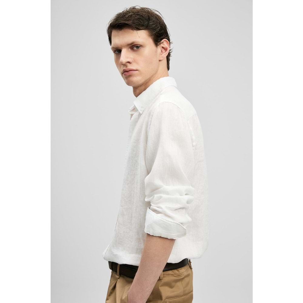 Lufian 111010654 Pitaya Erkek Keten Gömlek Comfort Fit Erkek Gömlek