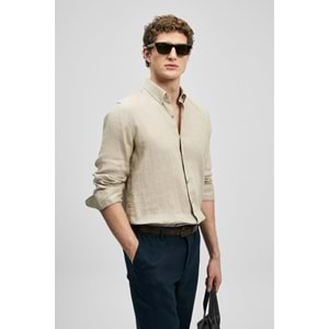 Lufian 111010654 Pitaya Erkek Keten Gömlek Comfort Fit Erkek Gömlek