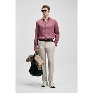 Lufian 111010654 Pitaya Erkek Keten Gömlek Comfort Fit Erkek Gömlek