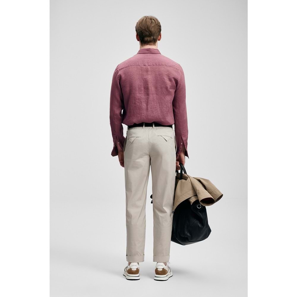 Lufian 111010654 Pitaya Erkek Keten Gömlek Comfort Fit Erkek Gömlek