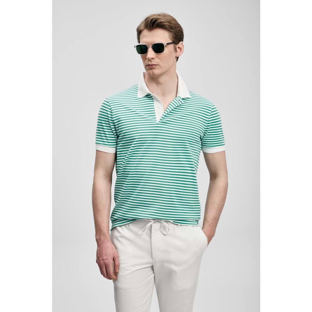 Lufian 111040248 Landon Smart Polo Yaka Tişört Erkek Tişort