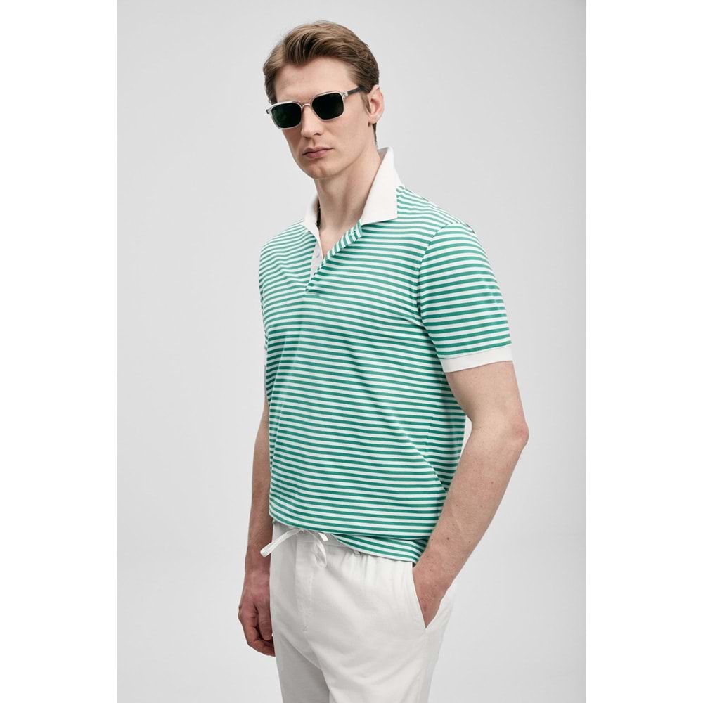 Lufian 111040248 Landon Smart Polo Yaka Tişört Erkek Tişort