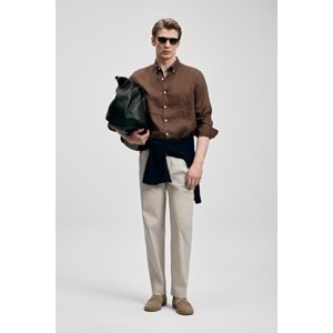 Lufian 111010654 Pitaya Erkek Keten Gömlek Comfort Fit Erkek Gömlek