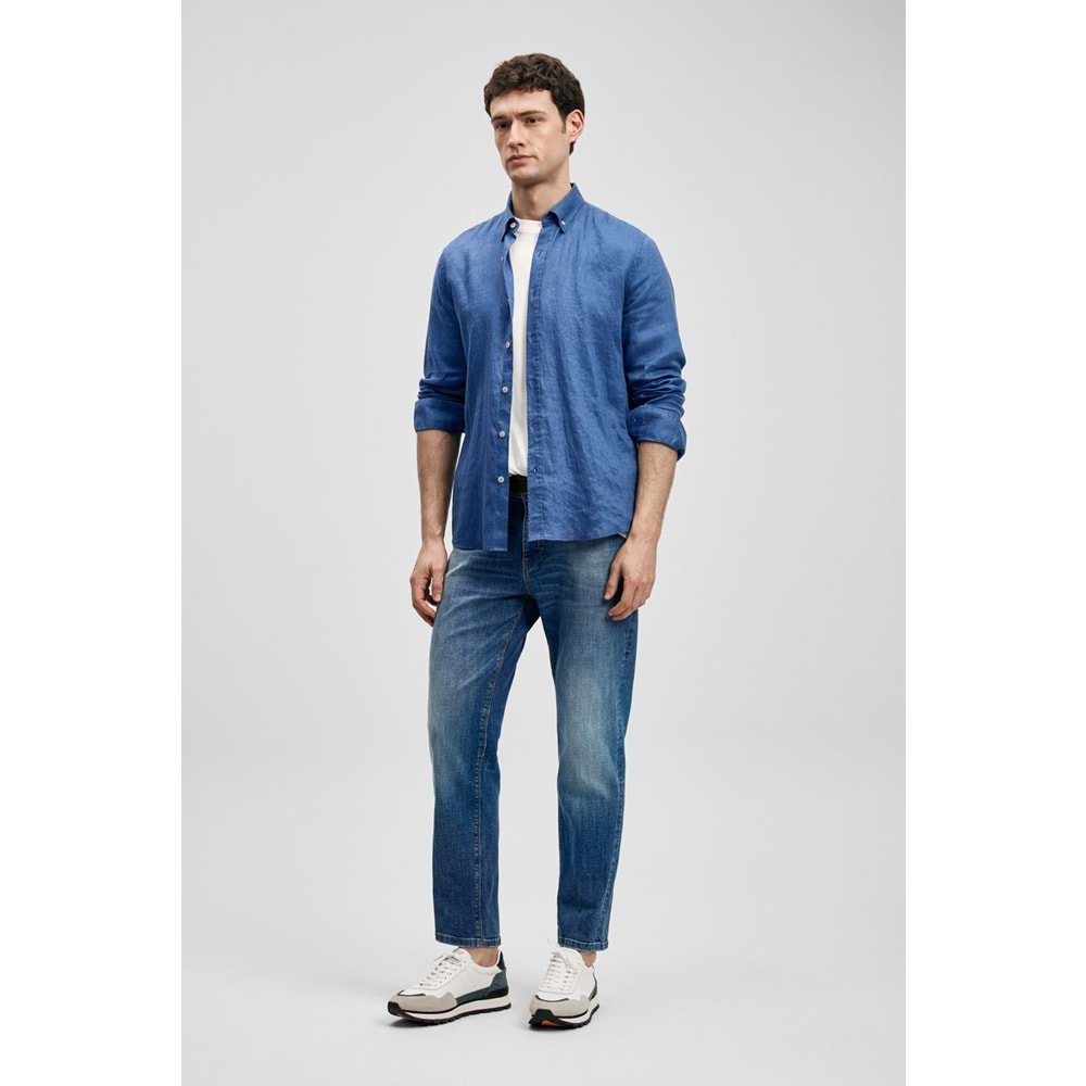 Lufian 111200228 Beneflec Smart Jean Erkek Pantolon Slim Fit Erkek Kot Pantolon