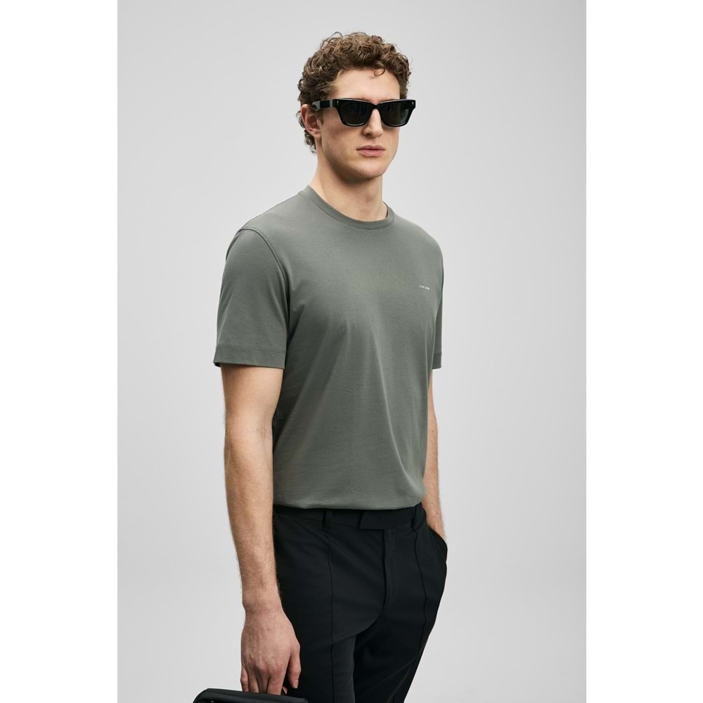 Lufian 111020321 Bran Modern Grafik T- Shirt Tişört Erkek Tişort