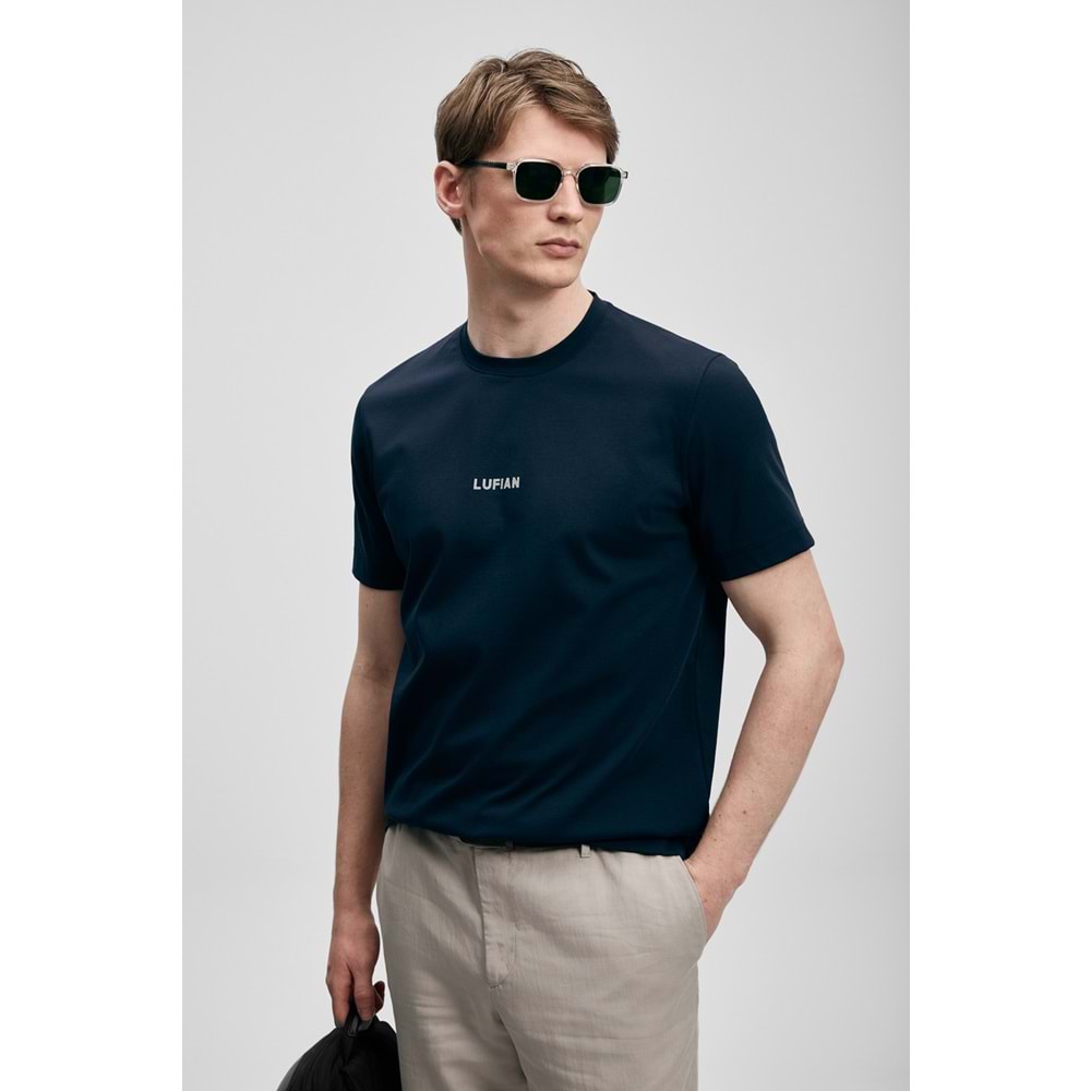 Lufian 111020322 Marcus Modern Grafik T- Shirt Tişört Erkek Tişort