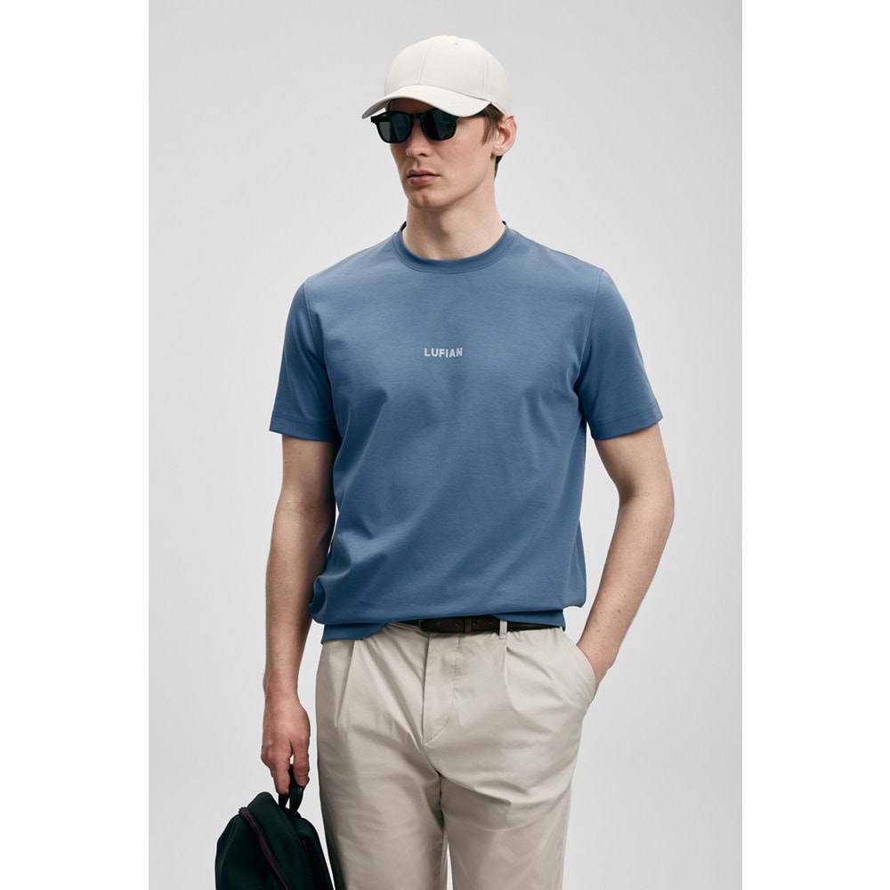Lufian 111020322 Marcus Modern Grafik T- Shirt Tişört Erkek Tişort