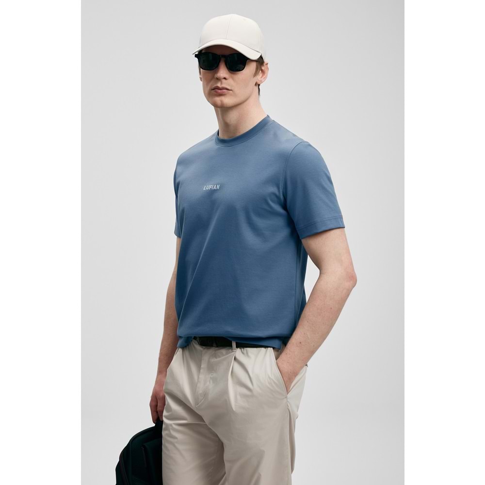 Lufian 111020322 Marcus Modern Grafik T- Shirt Tişört Erkek Tişort