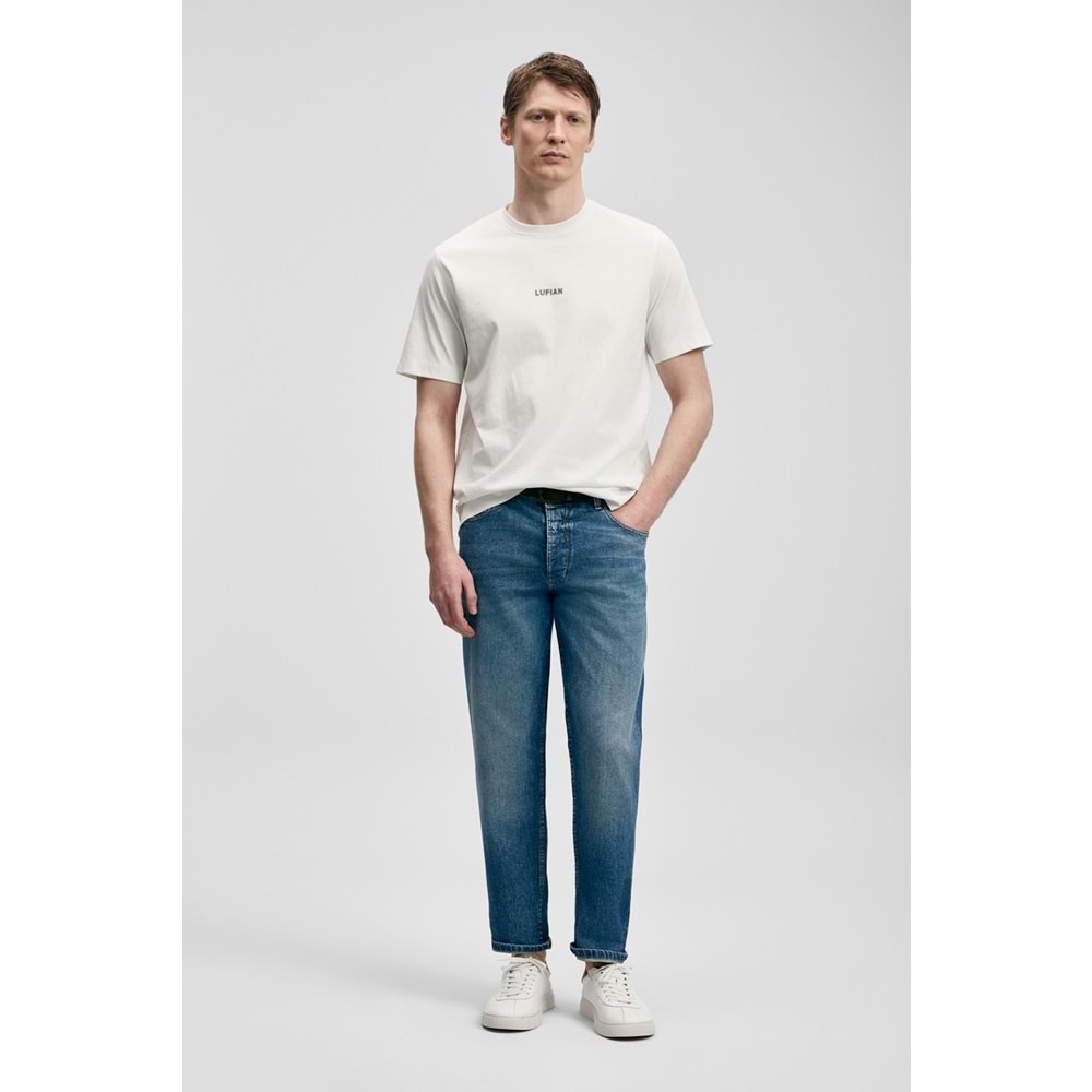 Lufian 111020322 Marcus Modern Grafik T- Shirt Tişört Erkek Tişort