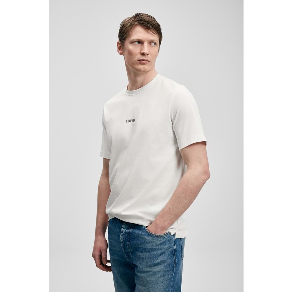 Lufian 111020322 Marcus Modern Grafik T- Shirt Tişört Erkek Tişort