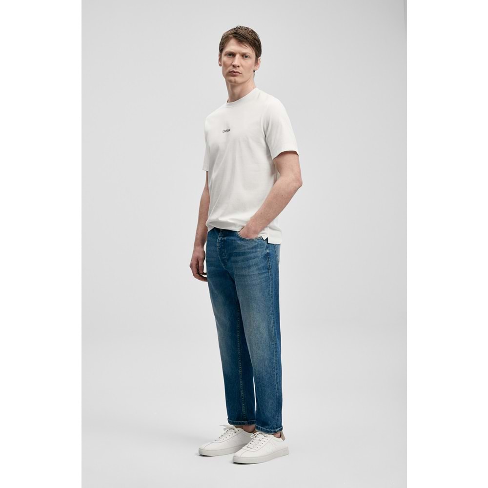 Lufian 111020322 Marcus Modern Grafik T- Shirt Tişört Erkek Tişort