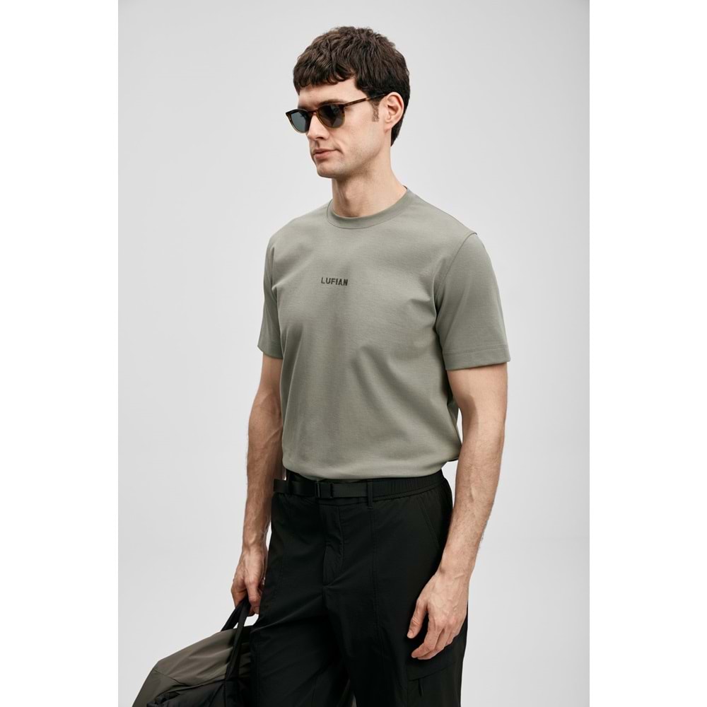Lufian 111020322 Marcus Modern Grafik T- Shirt Tişört Erkek Tişort