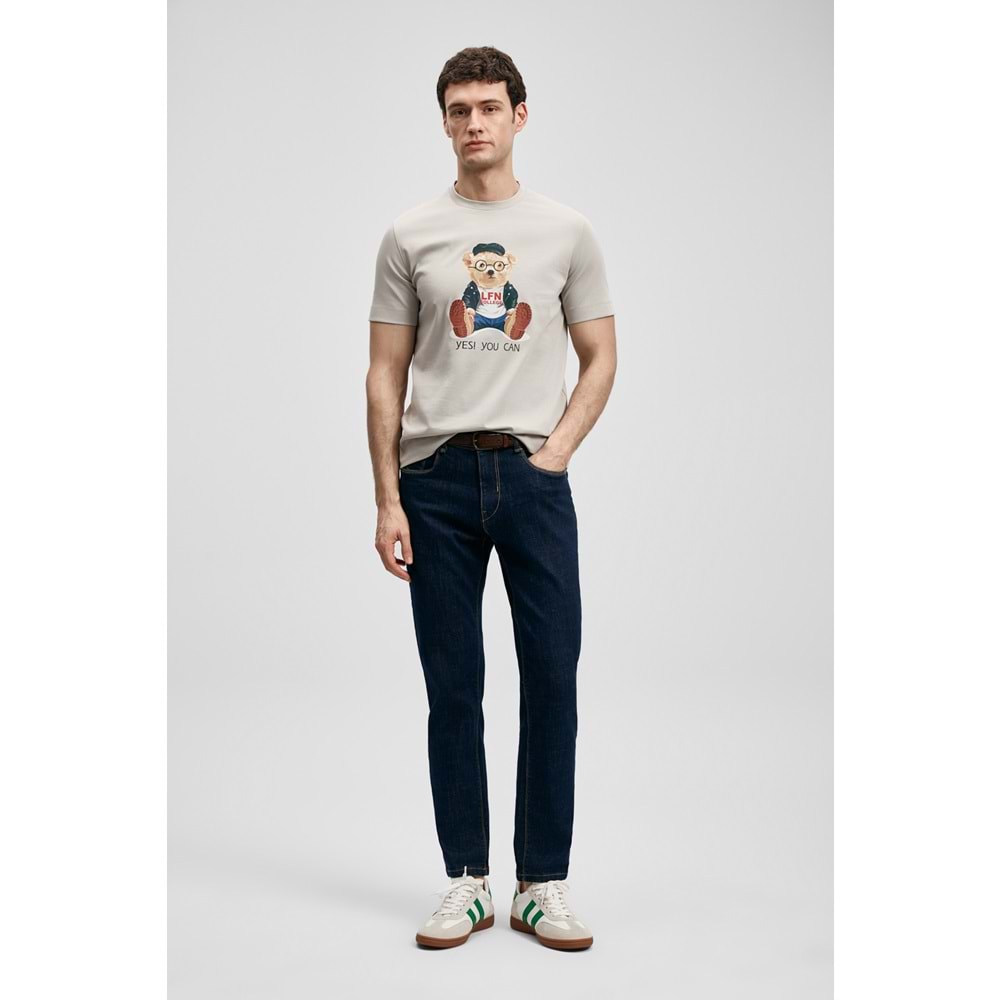 Lufian 111020305 Teddy Modern Grafik T- Shirt Erkek T-Shirt