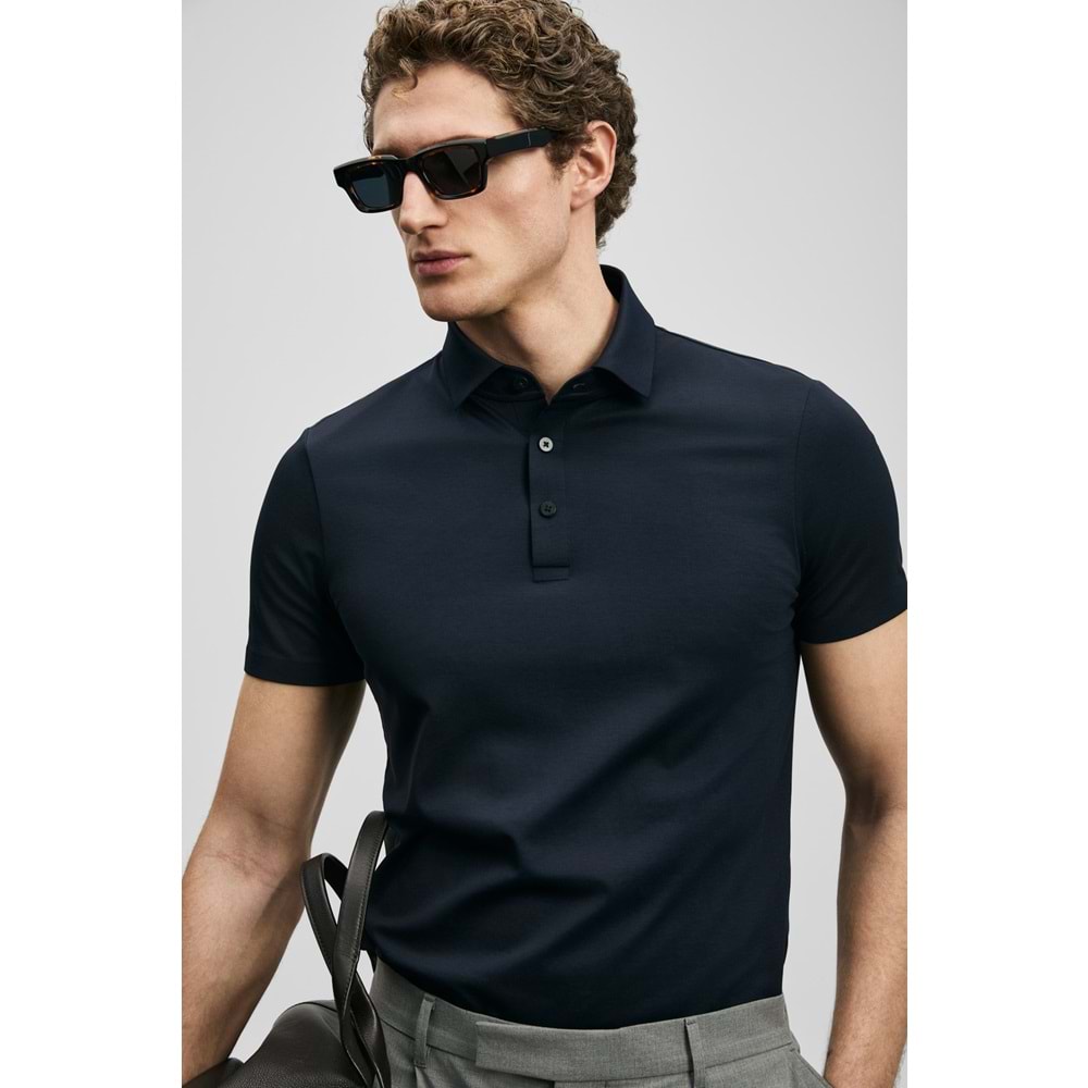 Lufian 111040241 Jaxon Hi- Tech Performance Dikişsiz Polo Yaka Tişört Erkek Tişort