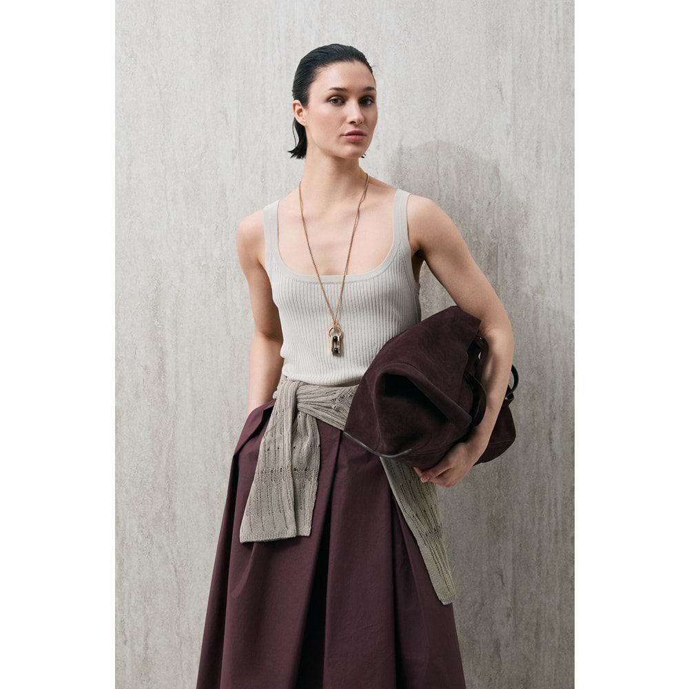 Lufian 121090057 Aster Sıfır Kol T-Shirt Kadın Tişört