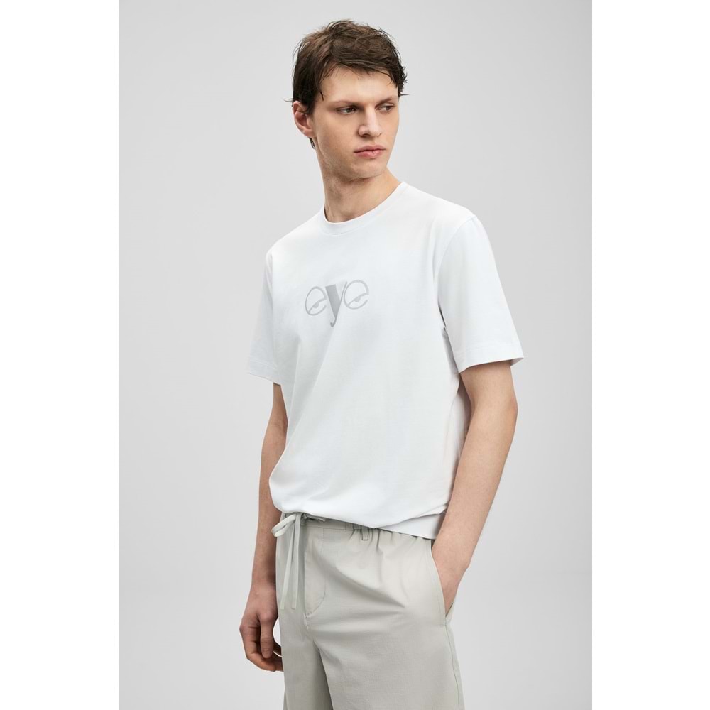 Lufian 111020306 Larry Modern Grafik T- Shirt Tişört Erkek Tişort