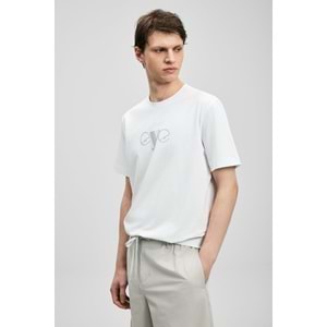 Lufian 111020306 Larry Modern Grafik T- Shirt Tişört Erkek Tişort