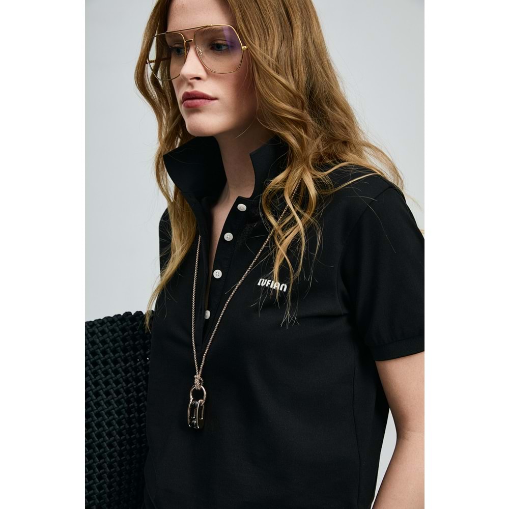 Lufian 121040002 Anka Polo Yaka T-Shirt Kadın Tişört