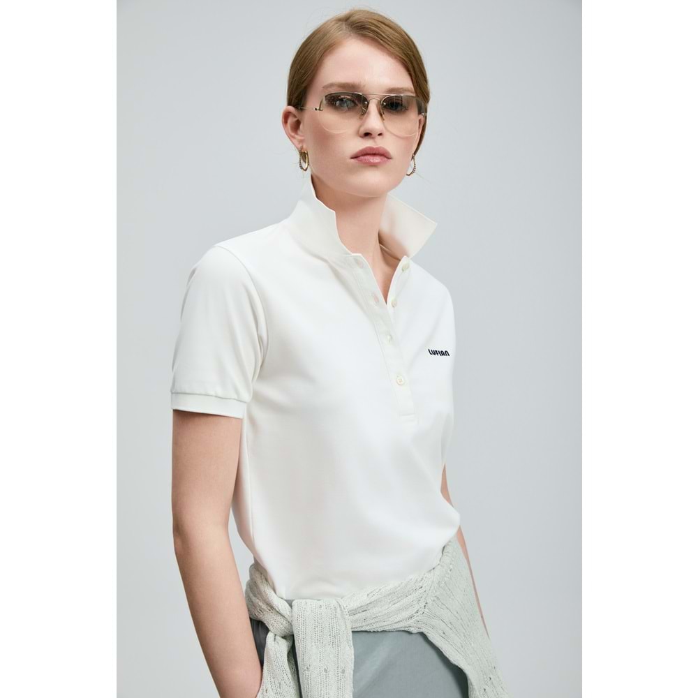 Lufian 121040002 Anka Polo Yaka T-Shirt Kadın Tişört