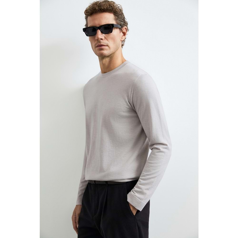 Lufian 112090175 Dean Yün Karışımlı Kazak Erkek Sweatshirt