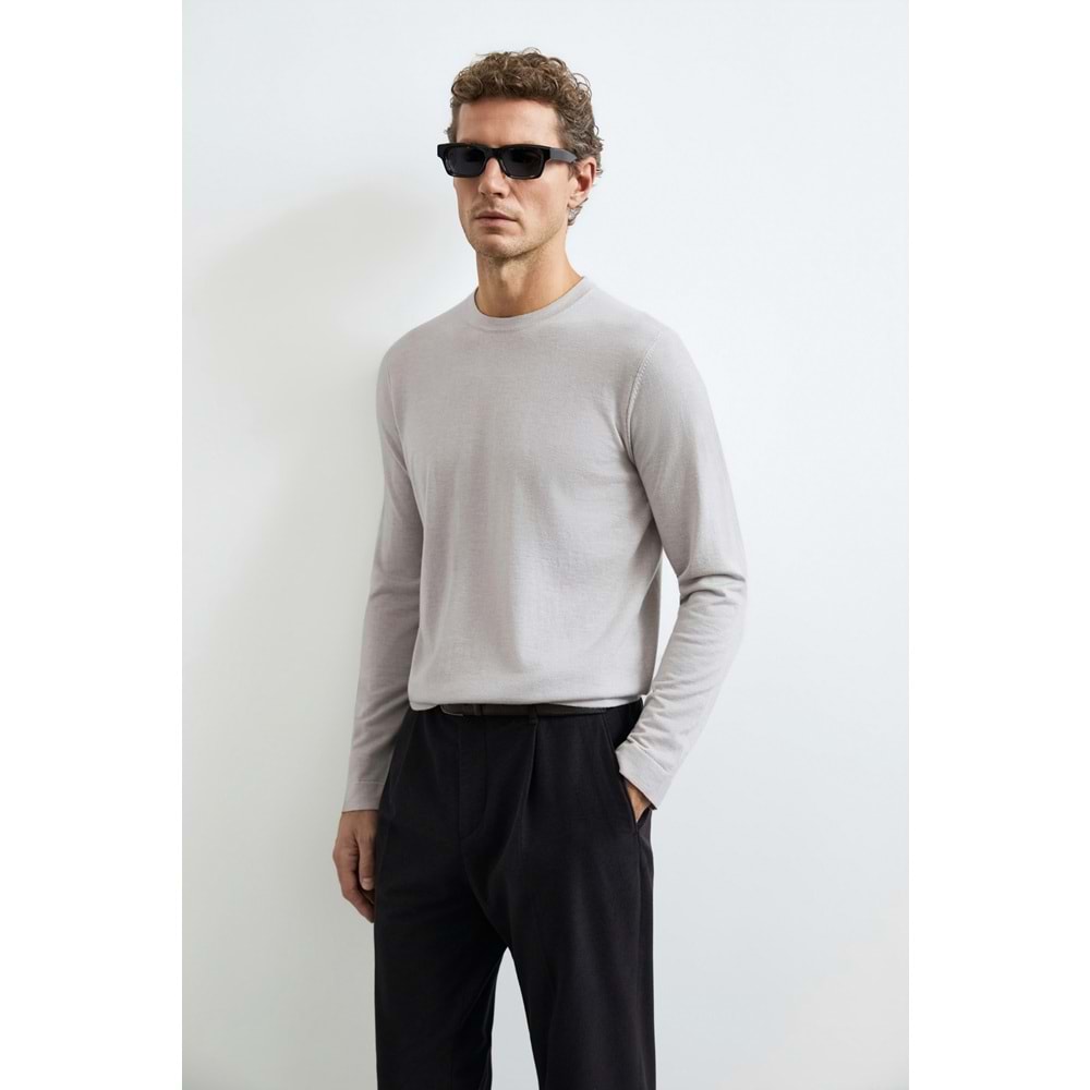 Lufian 112090175 Dean Yün Karışımlı Kazak Erkek Sweatshirt