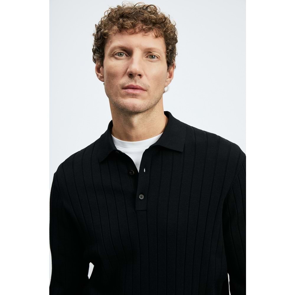 Lufian 112090190 Petra Polo Yaka Triko Kazak Erkek Sweatshirt