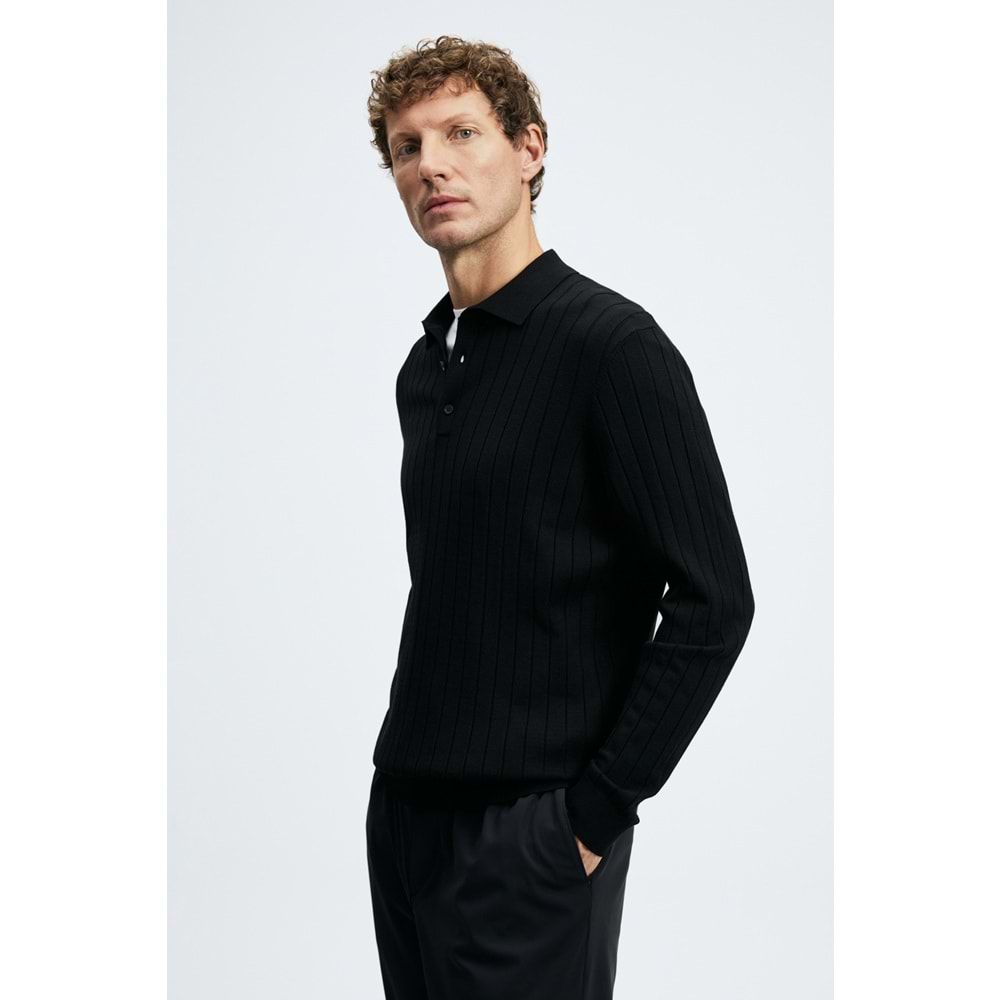 Lufian 112090190 Petra Polo Yaka Triko Kazak Erkek Sweatshirt