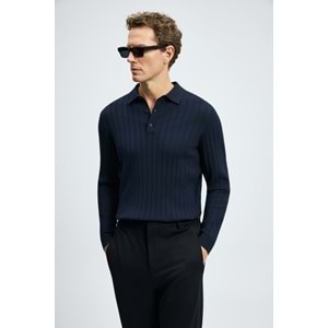 Lufian 112090190 Petra Polo Yaka Triko Kazak Erkek Sweatshirt