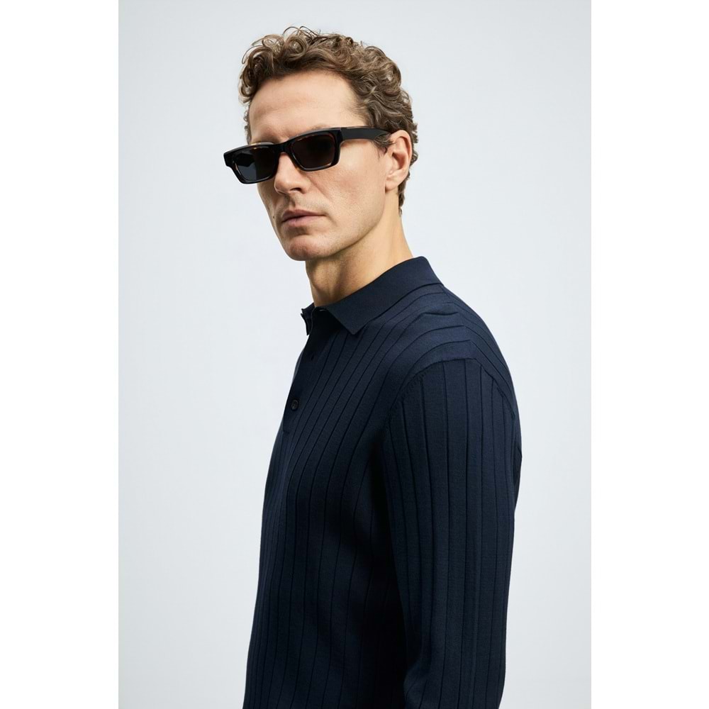 Lufian 112090190 Petra Polo Yaka Triko Kazak Erkek Sweatshirt