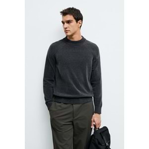 Lufian 112090184 Darvın Şönil Bisiklet Yaka Triko Kazak Erkek Sweatshirt