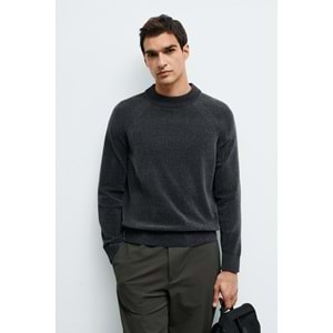 Lufian 112090184 Darvın Şönil Bisiklet Yaka Triko Kazak Erkek Sweatshirt