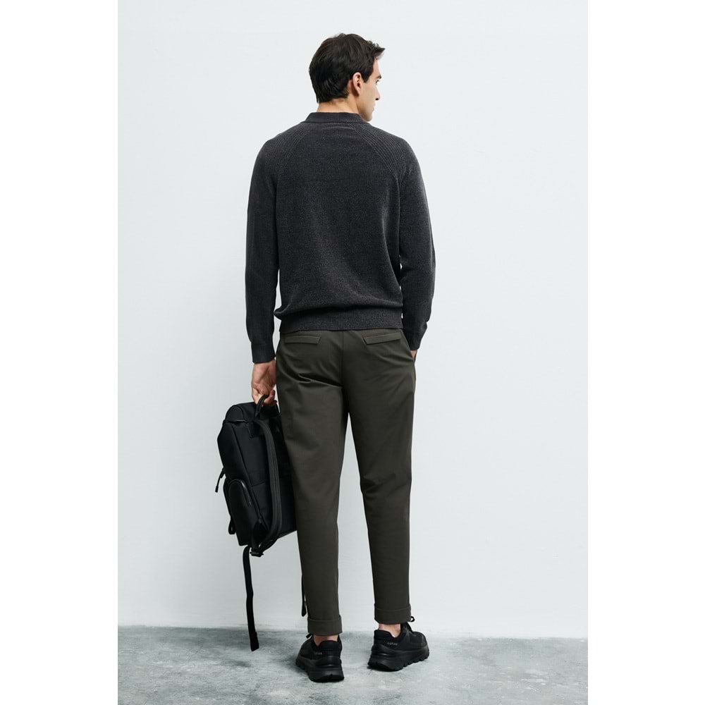Lufian 112090184 Darvın Şönil Bisiklet Yaka Triko Kazak Erkek Sweatshirt